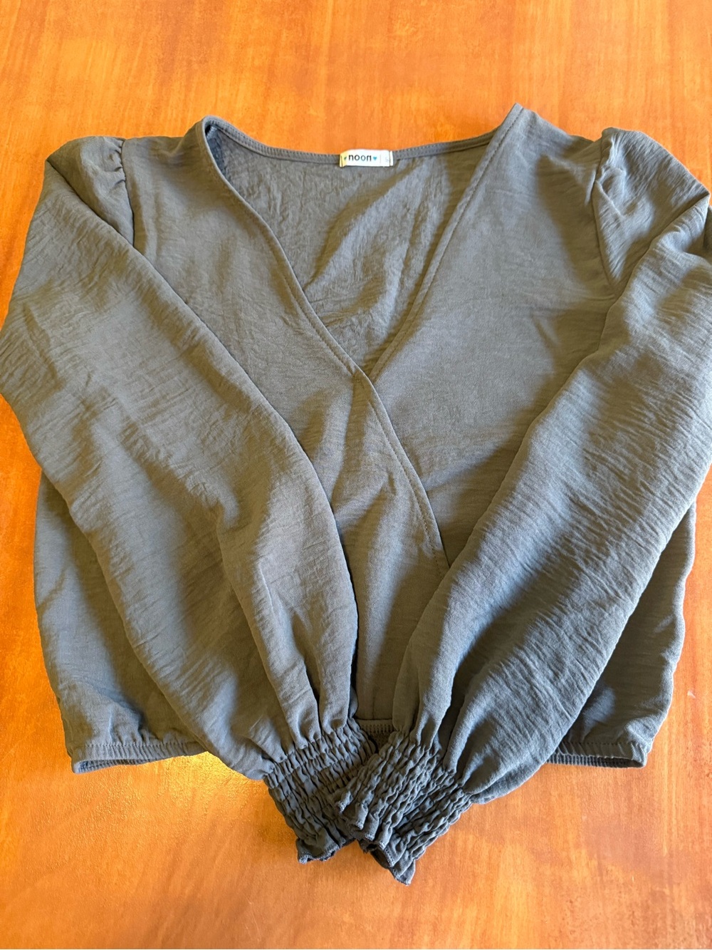 Wrap-Front Crop Blouse